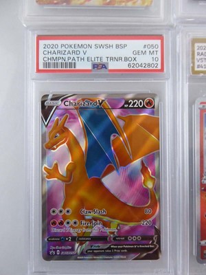 Lot 6 Assorted Graded Pokémon Charizard Cards to...