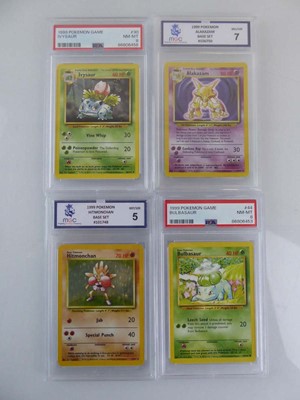 Lot x4 Assorted Graded Pokémon Cards to Include...