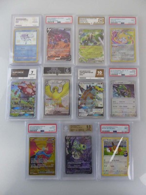 Lot x11 Assorted Graded Pokémon Cards to include...