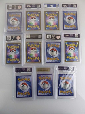 Lot x11 Assorted Graded Pokémon Cards to include...