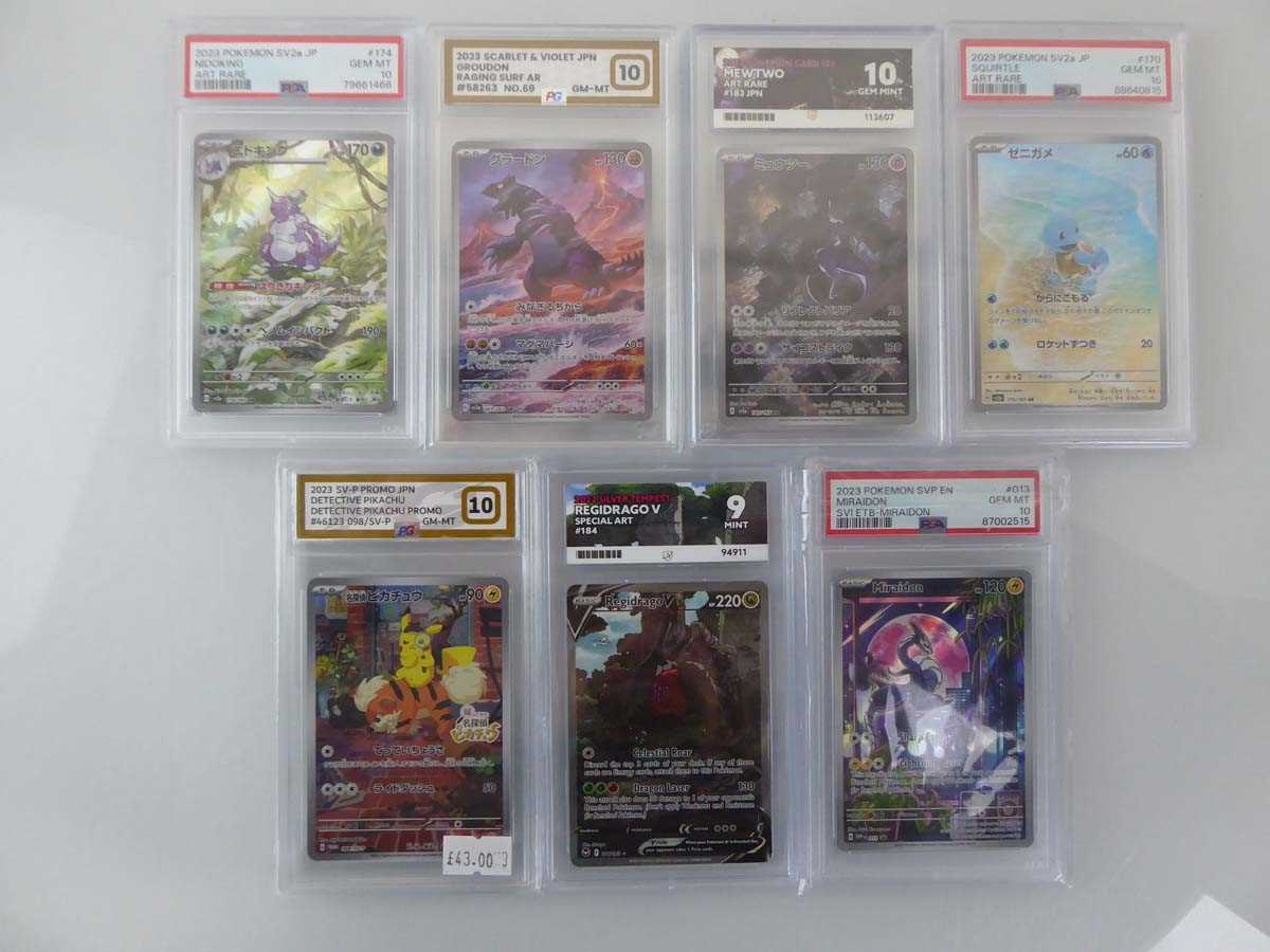 Lot x7 Graded Pokémon Cards to include 2023...