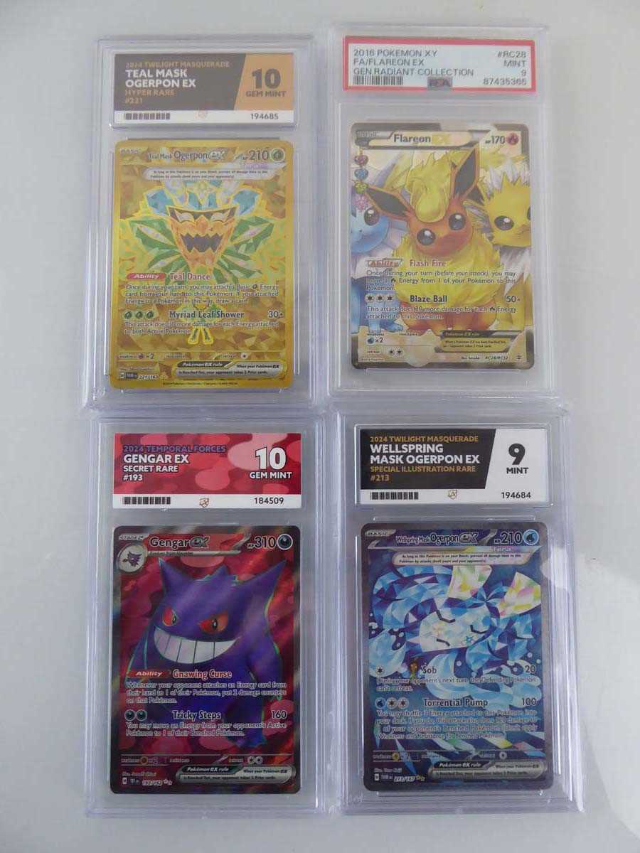 Lot x4 Assorted Graded Pokémon Cards to include...