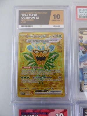 Lot x4 Assorted Graded Pokémon Cards to include...