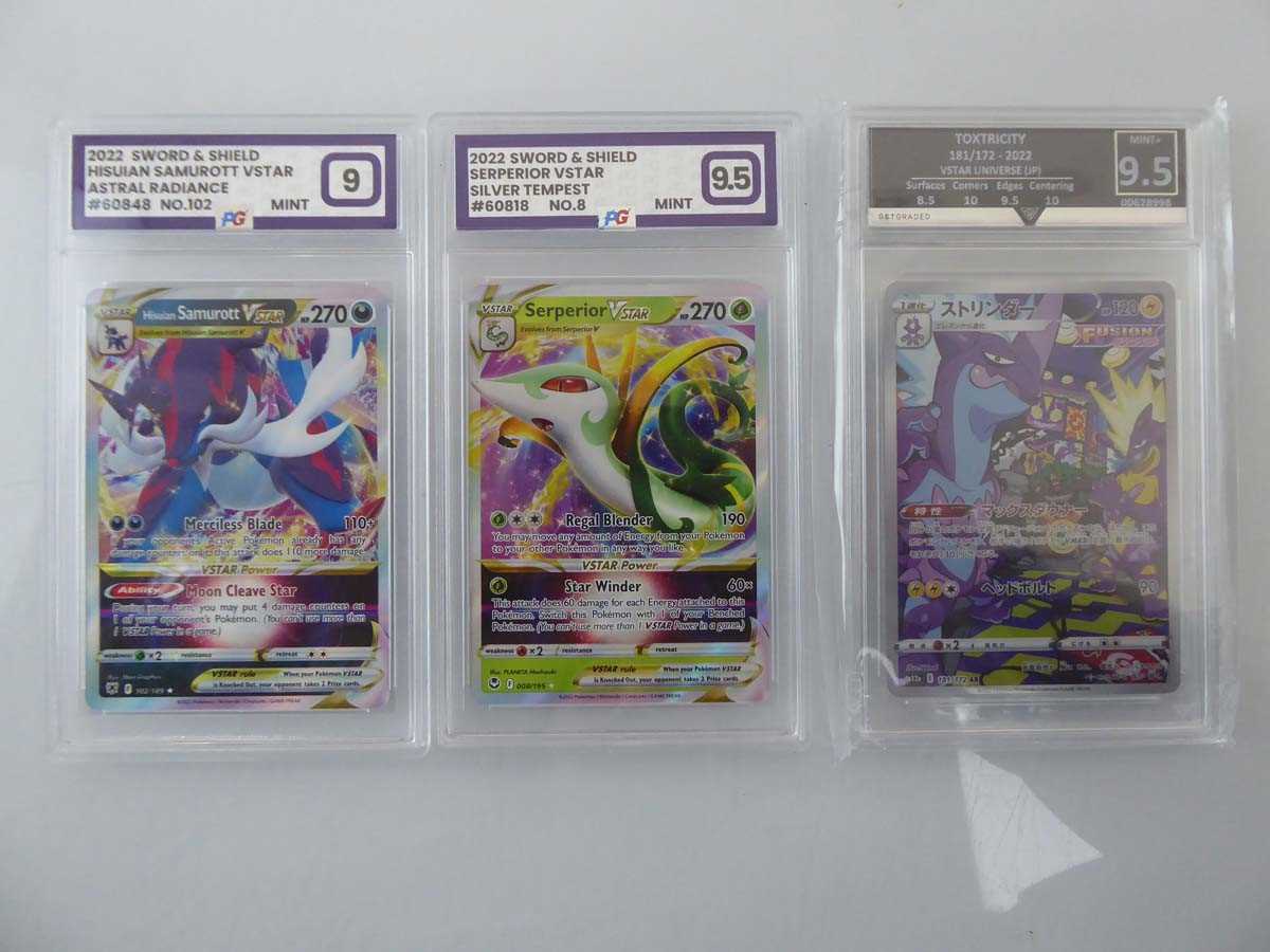 Lot x3 Assorted Graded Pokémon Cards to include...