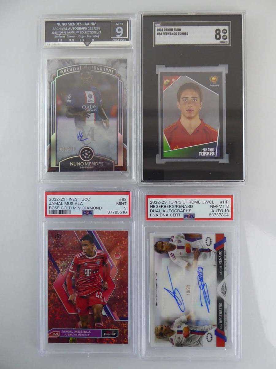 Lot x4 Assorted Graded Football Trading Cards to...