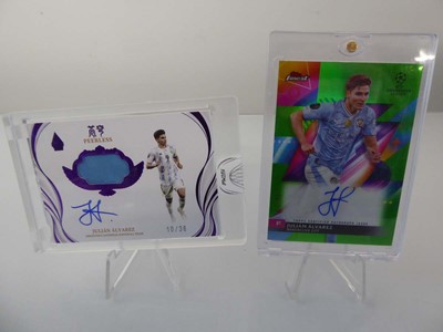 Lot x2 Julian Alverez Autographed Trading Cards to...