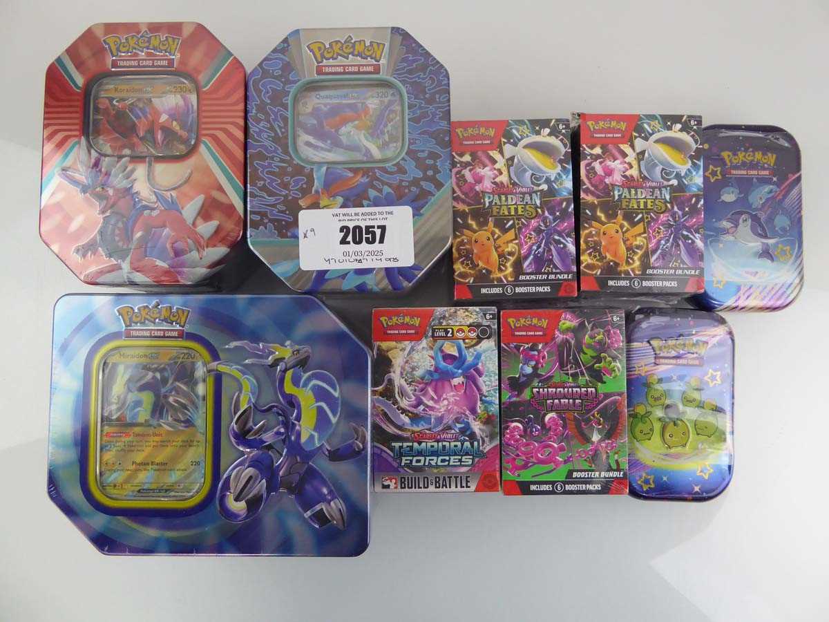 Lot 2x Pokémon Paldea Legends Tins, 1x Pokémon...