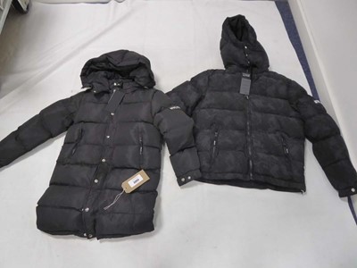 Lot 2x NVLTY puffer coats size 8 and Large