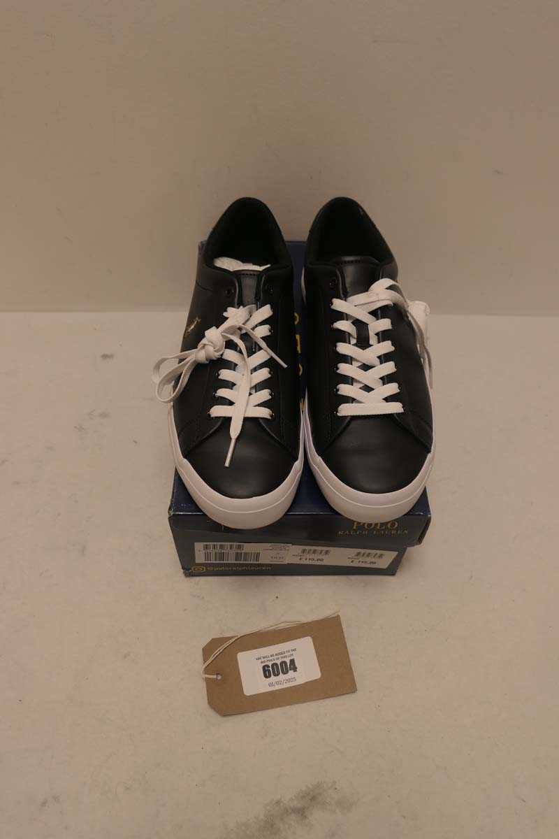 Lot 6004 - Polo Ralph Lauren trainers in black size UK9...