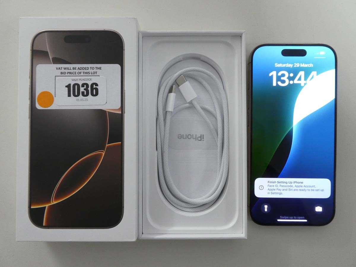 Lot Apple iPhone 16 Pro, 128GB, Desert Titanium,...