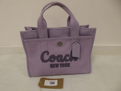 Lot 1704 - Coach New York canvas tote bag in lilac