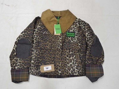 Lot 1707 - Barbour X Ganni leopard print wax anorak coat...