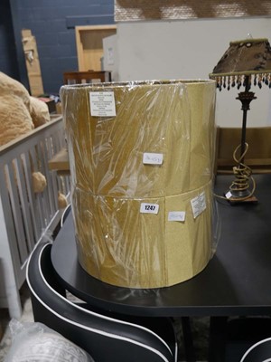 Lot 1247 - 2 packaged gold weave light shades