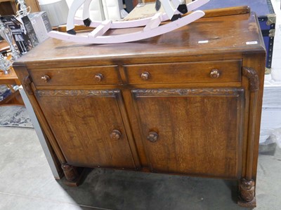 Lot 1272 - Dark oak sideboard