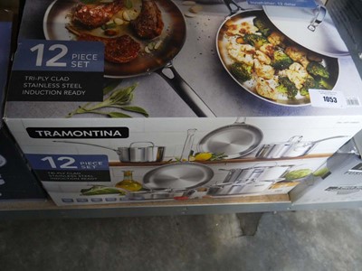 Lot 1053 - Boxed Tramontina cookware set