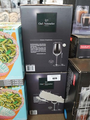 Lot 1078 - 2 boxed Chef & Sommelier wine glass sets