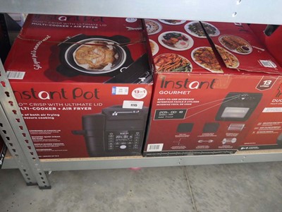 Lot 1115 - Boxed Instant Pot multi cooker plus air fryer...