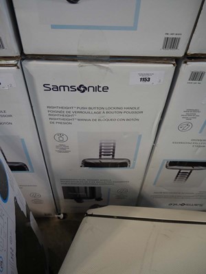 Lot 1153 - Boxed 2 piece Samsonite luggage set in grey