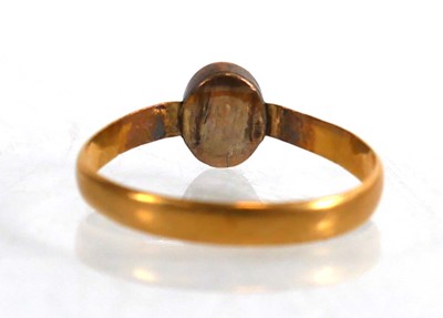 Lot 703 - A Victorian 22ct yellow gold wedding band,...