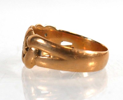 Lot 705 - An early 20th century 18ct yellow gold keepers...