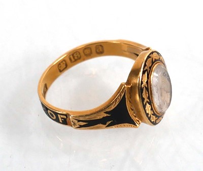 Lot 708 - A late Victorian 18ct yellow gold mourning...