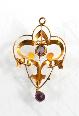 Lot 713 - An early 20th century yellow metal openwork...