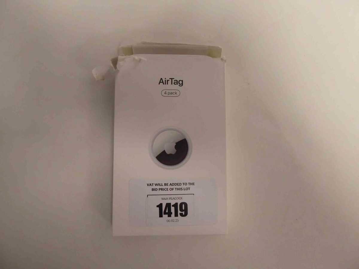 Lot 1419 - Apple AirTag 4 pack, model A2187, boxed