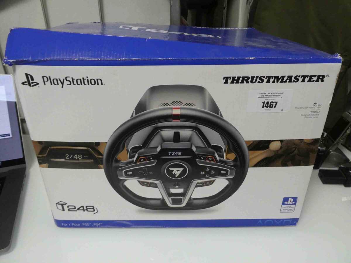 Lot Thrustmaster T248 Racing Wheel and Pedal set...