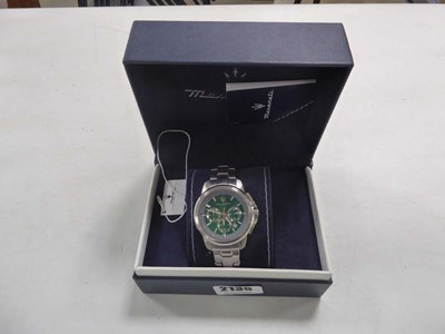 Lot 2130 - Maserati men's sub dial wristwatch - boxed