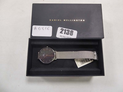 Lot 2138 - Boxed Daniel Wellington wristwatch DW00100162