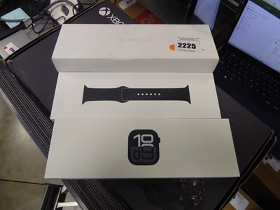 Lot 2225 - Boxed Apple Watch Series 10 42mm in jet black,...