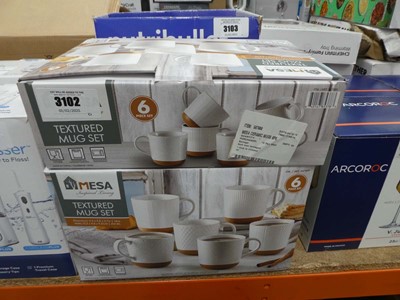 Lot 3102 - 3 boxes of textured mugs