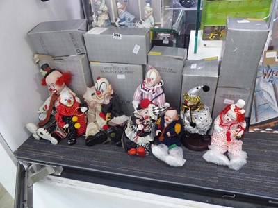 Lot 2234 - 8 boxed Victoria Impex clowns