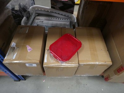 Lot 3109 - Food containers, and 2 boxes of pint glasses