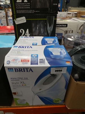 Lot 3056 - 2 Britta water filter jugs plus 3 boxes of...