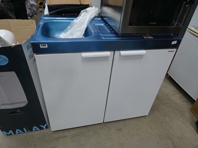 Lot 3198 - Table top sink plus under counter cupboard and...