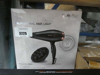 Lot 3225 - Babyliss Pro hair dryer