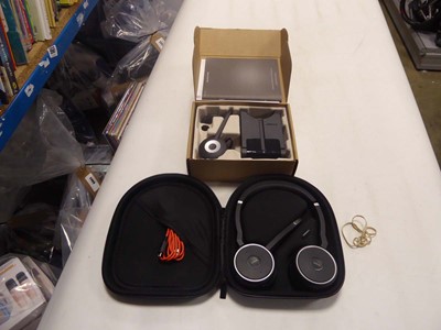 Lot 2284 - Pair of Jabra headset in case along with Jabra...