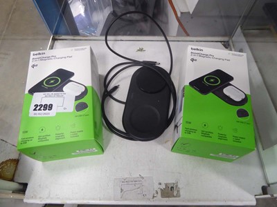 Lot 2299 - 2 boxed, 1 unboxed Belkin Boost Charge Pro...