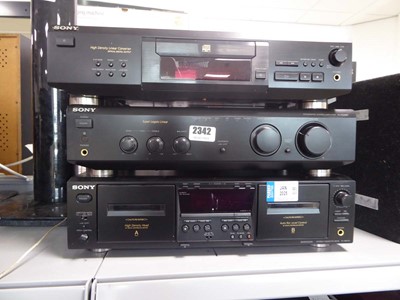 Lot 2342 - Sony compact disc player CPXE530 along with...