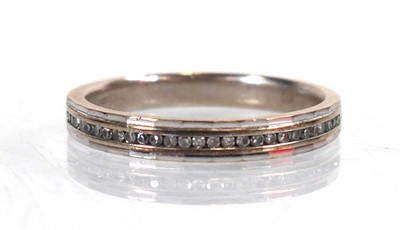 Lot 762 - A 9ct white gold half eternity ring set small...