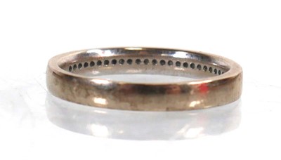 Lot 762 - A 9ct white gold half eternity ring set small...