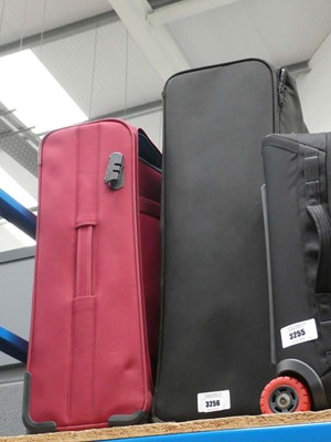 Lot 3256 - Two large fabric suitcases