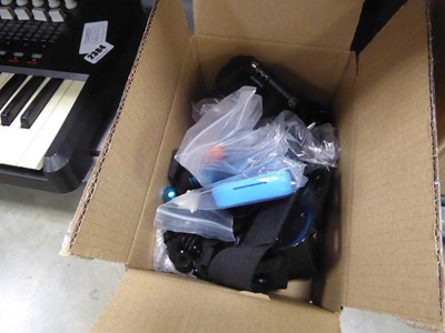 Lot 2383 - Box containing various Go Pro accessories