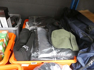 Lot 3301 - Two boxes of Limit clothing to include hats,...