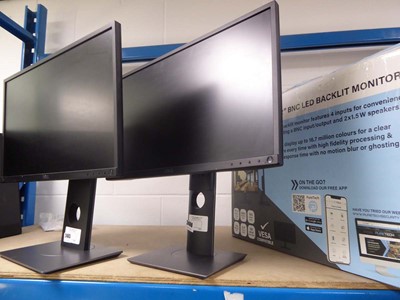 Lot 2466 - Dell flat panel monitor with stand and cables