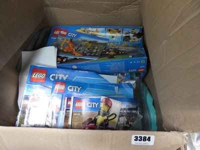 Lot 3384 - Box of loose Lego City parts