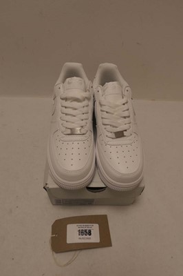 Lot 1658 - Nike air force 1 '07 in white size UK4.5 (boxed)