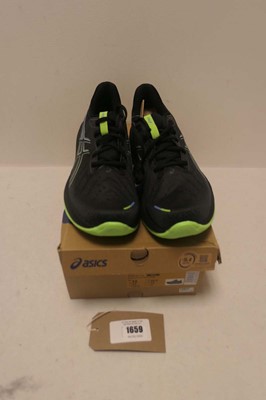 Lot 1659 - Asics Gel-cumulus 26 in black/electric lime...