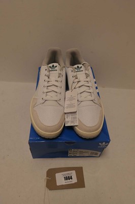 Lot 1664 - Adidas NY 90 trainers in white/green size UK11...